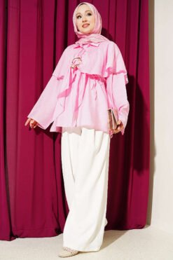Alternative Ansicht von Shirt with Cloak and Gold Buckle Pink