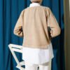 Shirt Collar Granulated Tunic Beige - Image 3