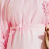 Rose Brooch Self-Belted Tunic Pink - Afbeelding 4