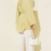 Rose Brooch Self-Belted Tunic - immagine 3
