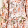 Rose Printed Half Button Dress Mink - Imagen 4