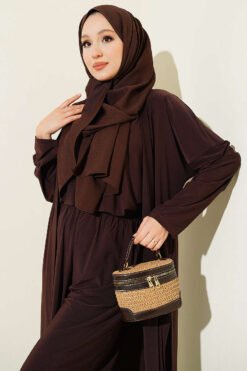 Alternative Ansicht von Cardigan Basic Sandy Three-Piece Set Brown