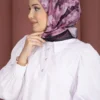 Flower Pattern Scarf Series Purple - Afbeelding 3
