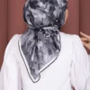Flower Pattern Scarf Series Black - Imagen 4