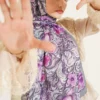 Floral Pattern French Silk Shawl
