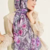 Floral Pattern French Silk Shawl - Imagen 2
