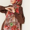Floral Pattern French Silk Shawl