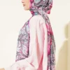Floral Pattern French Silk Shawl Pink - Afbeelding 3
