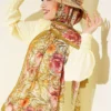 Floral Pattern French Silk Shawl - Imagen 2