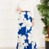Flower Pattern Skirt Indigo – Image 3