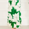 Flower Pattern Skirt Emerald - Afbeelding 5