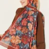 Floral Italian Chiffon Scarf