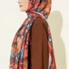 Floral Italian Chiffon Scarf - الصورة 3