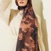 Floral Liva Crush Modal Scarf Brown – Bild 2
