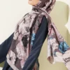 Floral Liva Crush Modal Scarf Beige