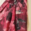 Floral Liva Crush Modal Scarf Burgundy - Imagen 4