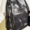 Floral Liva Crush Modal Scarf Black - Image 4