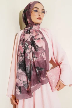 Alternative Ansicht von Floral Liva Crush Modal Scarf Brown
