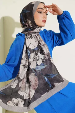 Alternative view of Floral Liva Crush Modal Scarf Stone