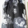 Floral Patterned Ribbed Shawl Black - Image 4