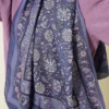 Floral Motif Soft Shawl Lilac – Image 4