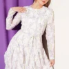 Asymmetrical Tiered Dress Purple - Imagen 2