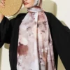 Floral Digital Print Scarf Beige