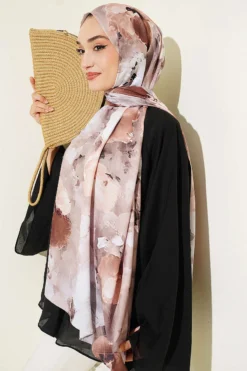 Alternative view of Floral Digital Print Scarf Beige