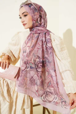 Alternative view of Floral Linen Shawl