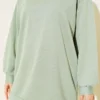 French Terry Plain Tunic Hazel – Bild 4
