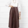 Thin Pleated Long Modest Skirt
