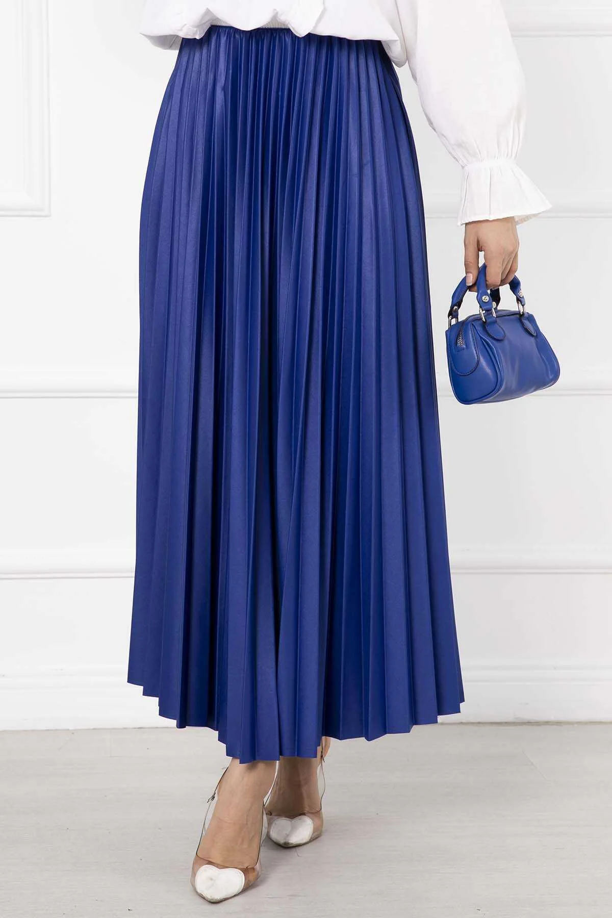 Thin Pleated Long Modest Skirt - immagine 4