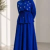 Pearl Flower Waist Tunic Skirt Set