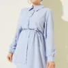 Pearl Beaded Two-Piece Set Blue – Image 2
