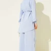 Pearl Beaded Two-Piece Set Blue – Image 3