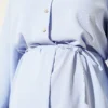 Pearl Beaded Two-Piece Set Blue – Image 4
