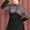 Chiffon Pareo Adjustable Waist Modest Swimsuit Leopard - immagine 10
