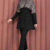 Chiffon Pareo Adjustable Waist Modest Swimsuit Leopard - immagine 8