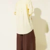 Double Pocket Stone-Embellished Tencel Shirt Yellow – Bild 3