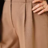 Double Pleated Wide Leg Trousers Mink - Imagen 4