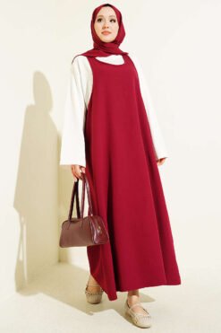 Two-Piece Dress Set Burgundy