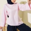 Asymmetrical Cut Tunic Pink