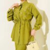 ⁦Pearl Flower Hidden Button Two-Piece Set⁩ - الصورة ⁦2⁩