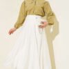 Navy Collar Short Shirt with Pearl Details – Bild 2