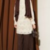 Pearl Button Lace Embroidered Shirt Beige – Bild 3