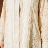 Pearl Button Lace Embroidered Shirt Beige – Bild 4