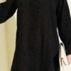 Pearl Button Lace Embroidered Shirt Black - Imagen 4