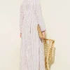 Striped Buckled Side-Tied Dress Brown - Image 3