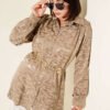 Jacquard Pattern Tunic Mink