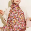 Wildflower Series Bamboo Crinkle Scarf Brown